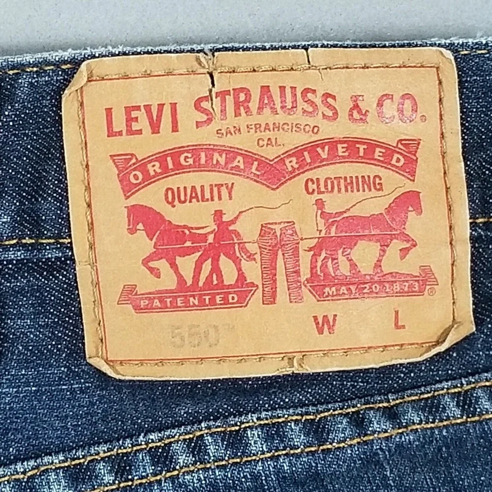 Levi's 550 jeans‎ men's 42x34 relaxed fit straight blue denim pants